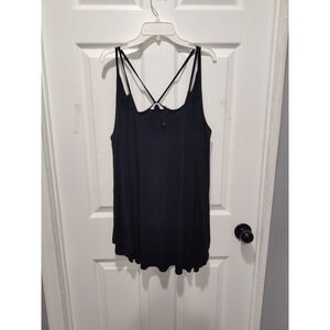 Zeagoo NEW Women's Flowy Tank Top Double Spaghetti Strap Black Size XXL